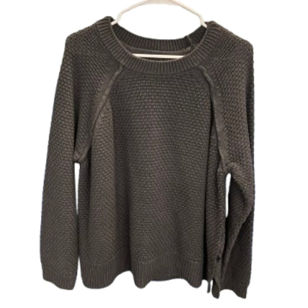 🖤 GAP Cozy Charcoal Gray Knit Sweater XL